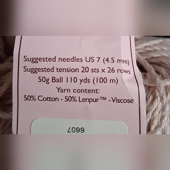 NWT Lot Of 5 Louisa Harding Albero Blush Pink Cotton/Lempur Viscose Knit Yarn - Picture 4 of 4